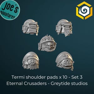 Termi shoulder pads x 10 - set 2 - Greytide Studios - Eternal Crusaders