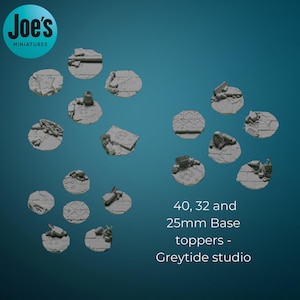 Ruinas de ciudad gótica de 10 x 40, 32 y 25 mm. Adornos de base. Estudio Greytide.