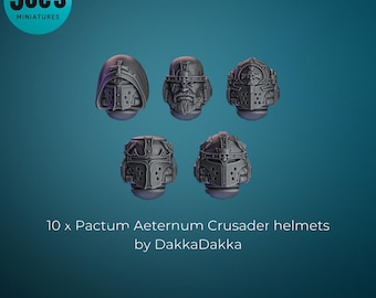 10 casques Pactum Aeternum Crusader par DakkaDakka