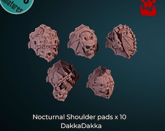 10 (5 left 5 right) Nocturnals shoulder pads - set 1 - DakkaDakka