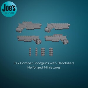 10 strzelb bojowych z bandolierami - Helforged Miniatures