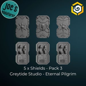 5 x Shields - pack 3 - Greytide Studios - Eternal Pilgrims