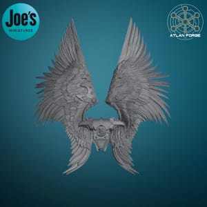 Mochila alada de veterano angelical - Atlan Forge
