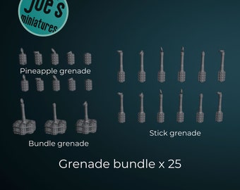 25/50/100 Miniature grenade bundle
