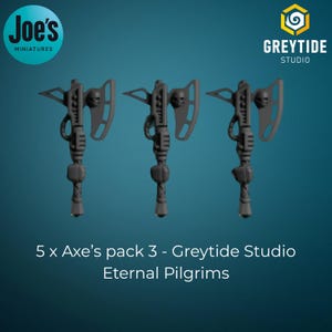 5 x Hachas - Paquete 3 - Greytide Studio - Peregrinos Eternos