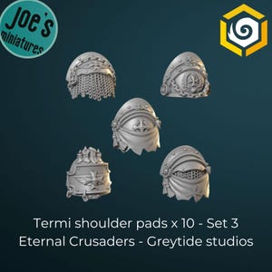 Termi shoulder pads x 10 - set 3 - Greytide Studios - Eternal Crusaders