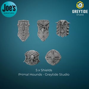 5 x Scudi - Greytide Studios - Segugi primordiali