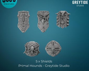 5 x Shields - Greytide Studios - Primal Hounds