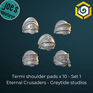 Termi shoulder pads x 10 - set 1 - Greytide Studios - Eternal Crusaders