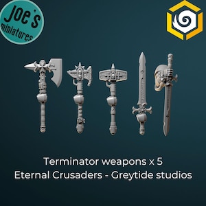 Armas cuerpo a cuerpo de Terminator x 5 - Greytide Studio - Eternal Crusaders