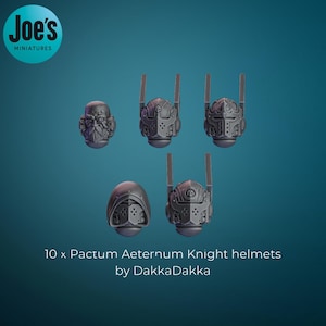 10 x Pactum Aeternum Knight helmets by DakkaDakka