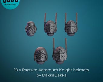 10 casques de chevalier Pactum Aeternum par DakkaDakka