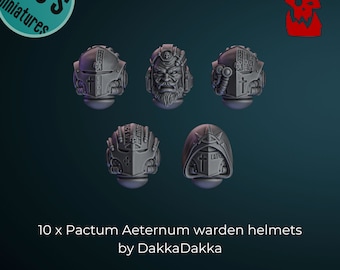 10 x Pactum Aeternum Warden helmets by DakkaDakka