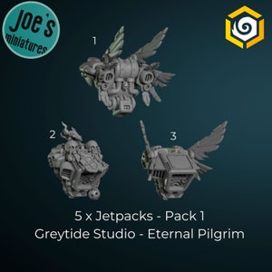 5 x Angelic Jetpacks - Pack 1 - Greytide Studios - Eternal Pilgrims