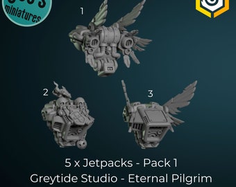 5 x Angelic Jetpacks - Pack 1 - Greytide Studios - Eternal Pilgrims
