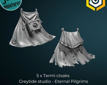 Termi Cloaks x 5 - Greytide studios - Eternal Pilgrims