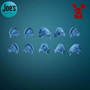 10 x Stormbringers Viking themed shoulder pads - DakkaDakka miniatures