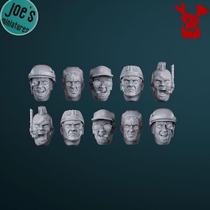 Jungle fighter heads x 10 - DakkaDakka