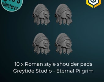 10 x Roman style shoulder pads - Greytide studios - Eternal Pilgrims
