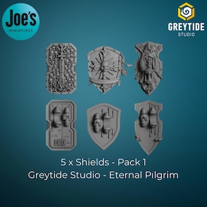 5 x Shields - pack 1 - Greytide Studios - Eternal Pilgrims