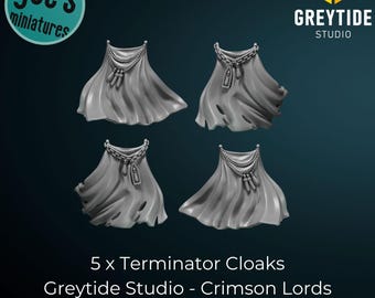 Termi Cloaks x 5 - Crimson Lords - Greytide Studio