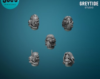 10 x Cabeças Táticas - Crimson Lords - Greytide Studio