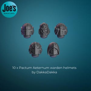 10 x Pactum Aeternum Warden helmets by DakkaDakka