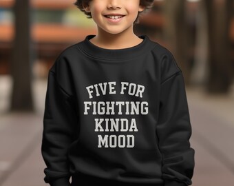 Youth Hockey Crewneck – Five For Fighting Kinda Mood Sweatshirt