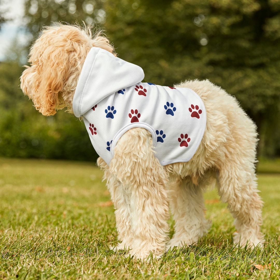 Red Beaded Rose Pet Dog Hoodie