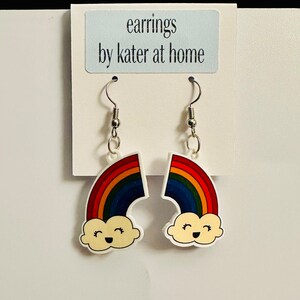 Happy Rainbow Cloud Earrings! So adorable.