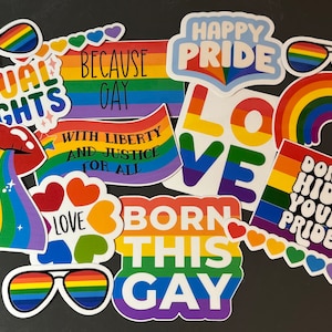 LGBTQ Pride Sticker Collection! Gay, Lesbian, and Bisexual Stickers for Pride Month and Every Day!