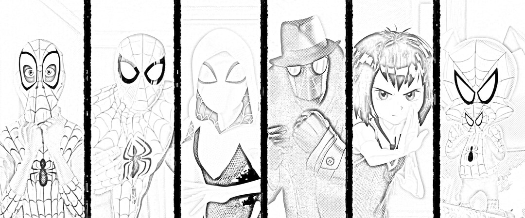 10 Spectacular Spider-Man: Into the Spider-Verse Coloring Pages for Web-Slinging Fun