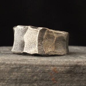 Rustic Men Ring, Men Sterling Silver Ring, Oxidized Men Ring, Handmade Ring For Men, Unique Mens Ring, Man Statement Ring, Cool Gift For Men