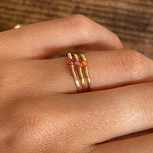 Fine gold-plated ring set with a seed pearl image 8