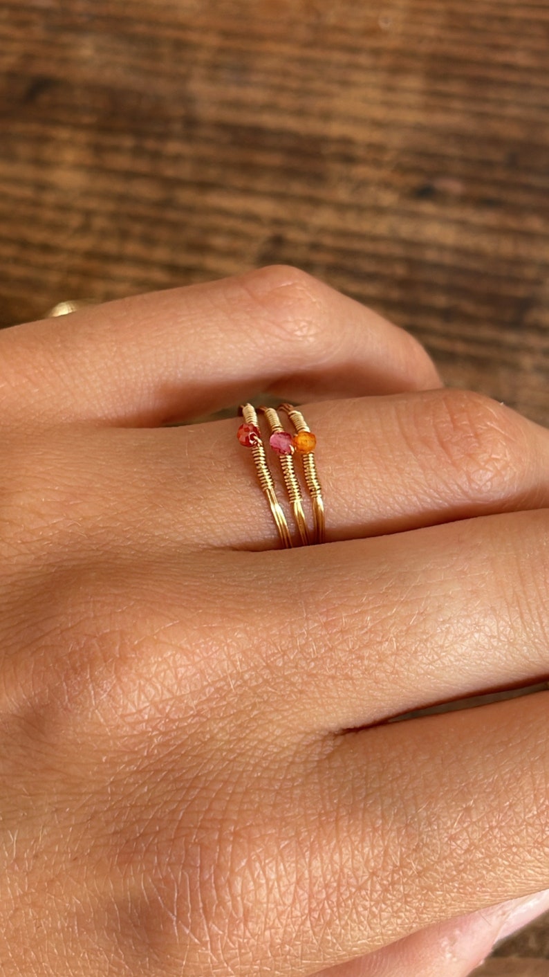 Fine gold-plated ring set with a seed pearl image 8