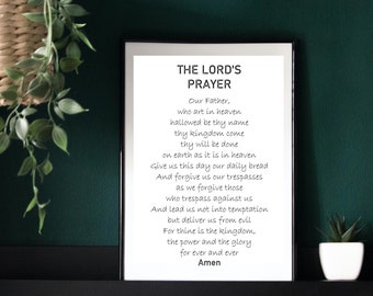 The Lord's Prayer Digital Print, Digital Cut File, SVG, PNG, JPG, Cut Files, Inspirational svg, Inspirational Saying, Prayer Printable