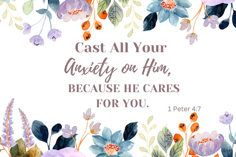 Floral Printable Bible Verse Cards, Scripture Memorization Card Bundle ...