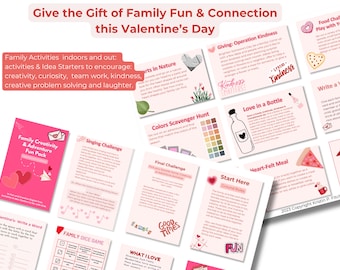 Valentine's Day Family Games Fun Pack (Digital Download) Kids Valentine's Games & Activities | Kids Valentine Gift | Valentine Day Family