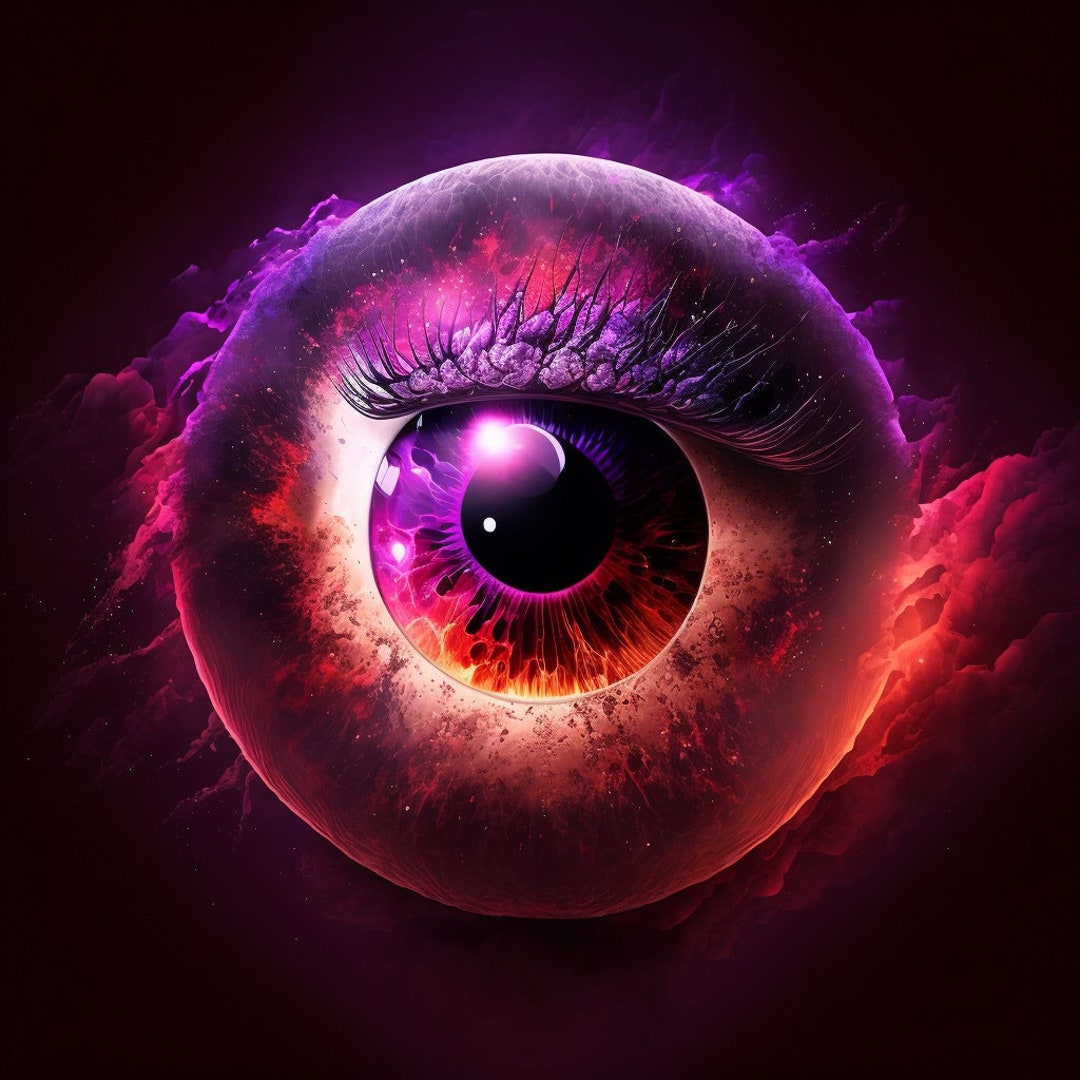 Glearing Space Eyeball Glaring Into the Abyss - Etsy