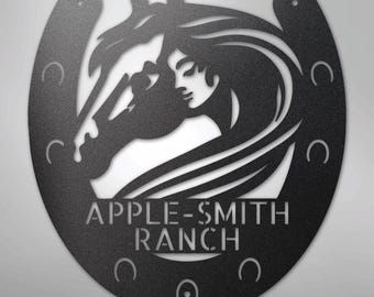 Horse Owner Monogram - Steel Sign