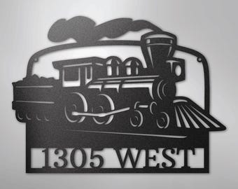 Coal Train Monogram - Steel Sign