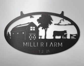 Farmstead Monogram - Steel Sign