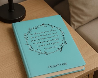 Personalized Prayer Journal: Custom Bible Verse Leatherette Notebook