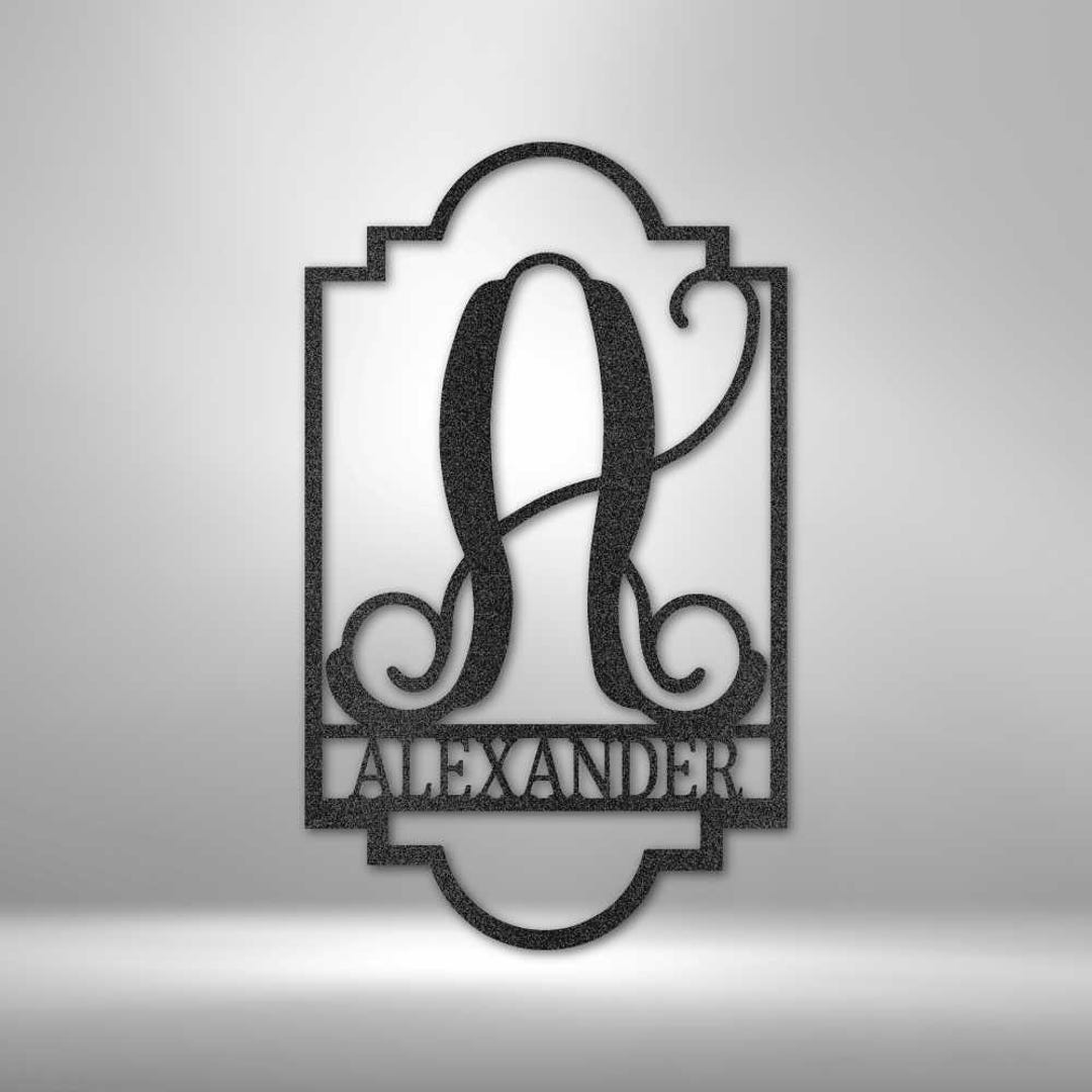 Regal Monogram - Steel Sign - Etsy