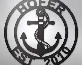 Anchor Family Name - Steel Sign
