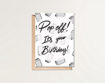 面白い誕生日カード | ミレニアル世代の誕生日カード | 印刷可能な誕生日カード | HBDカード | ソーダのダジャレ誕生日カード | ポップのダジャレ誕生日カード