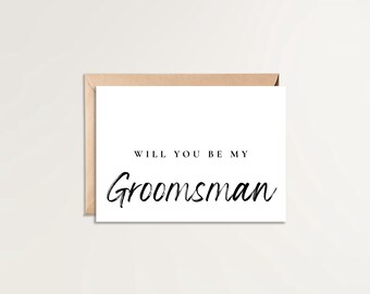 Willst du mein Trauzeuge sein | Trauzeuge Vorschlag Karte | Moderne Vorschlag Karte | Druckbare Groomsmen Karte | Herren Hochzeitskarte | Hochzeitsfeier