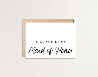 Willst Du meine Trauzeugin sein | Trauzeugin Vorschlag Karte | Moderne Vorschlag Karte | Druckbare MOH Karte | Schlichte Vorschlag Karte | MOH Vorschlag