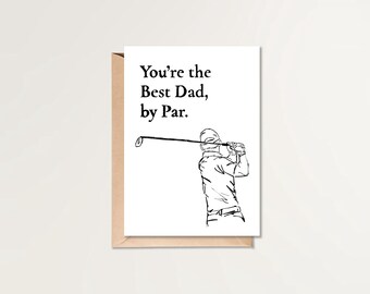 You’re the Best Dad by Par Card | Printable Father’s Day Card | Dad’s Day Card  | Dad Golf Card | Best Dad Card
