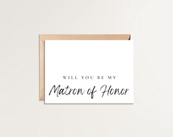 Willst Du Meine Matrone Der Ehre sein | Matrone der Ehre Vorschlag Karte | Moderne Vorschlag Karte | Druckbare MOH Karte | MOH Vorschlag Karte | Einfache MOH